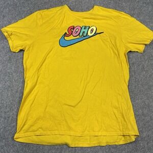 Nike NYC Soho Exclusive Logo T-Shirt Yellow Sean Wotherspoon Mens XL